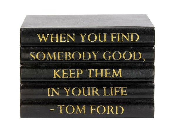 E Lawrence Leather Bound Box with Tom Ford Quote