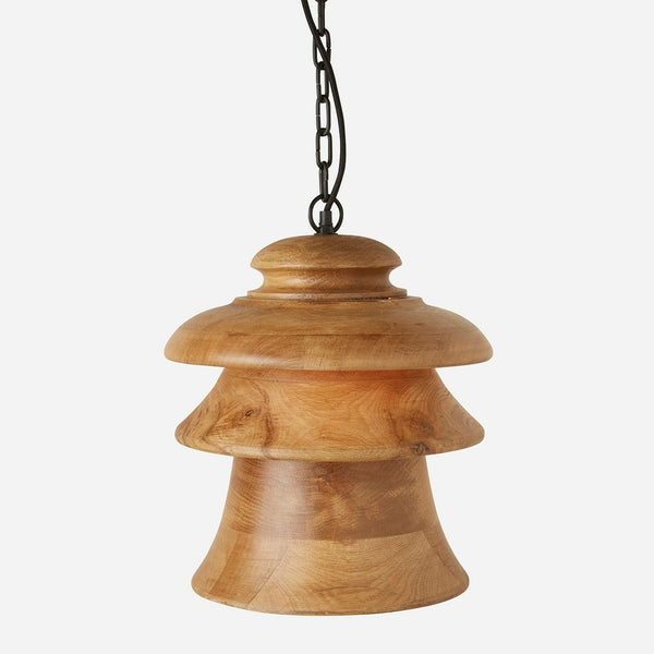 Tiered Oak Pendant Light, Large by Bobo Intriguing Objects