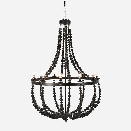 Metal Beaded Chandelier by Bobo Intriguing Objects, Size Large