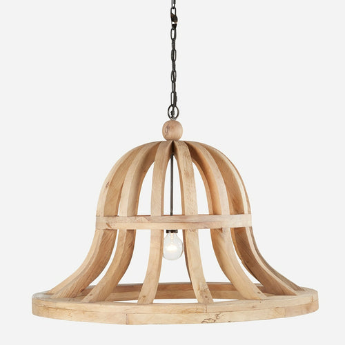 Wooden Bell Chandelier by Bobo Intriguing Objects
