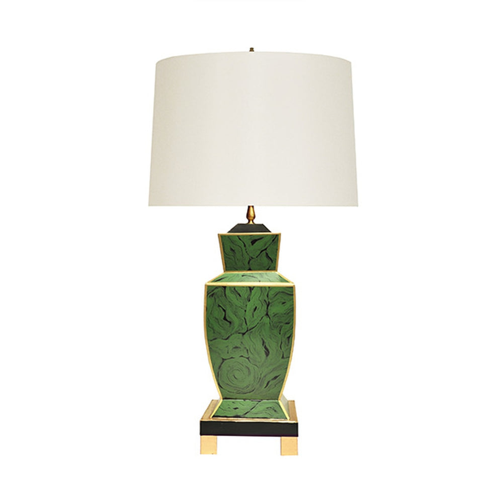 Worlds Away Bianca Table Lamp, Malachite