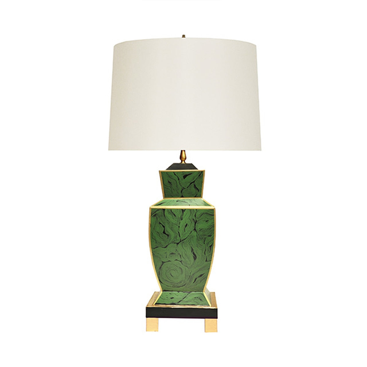 Worlds Away Bianca Table Lamp, Malachite