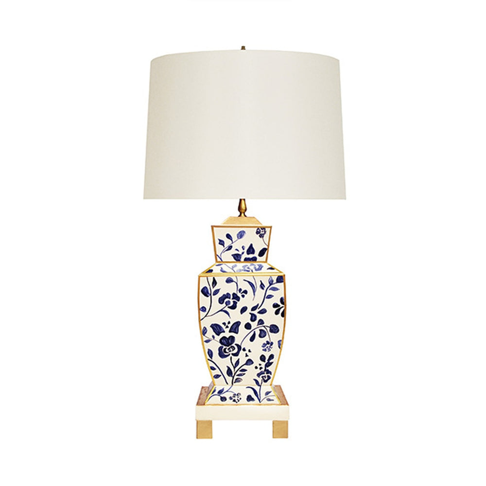 Bianca Vine Table Lamp by Worlds Away, Blue and White