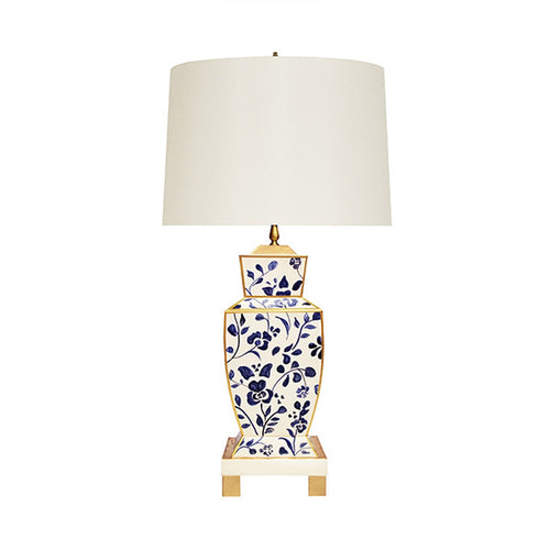 Bianca Vine Table Lamp by Worlds Away, Blue and White