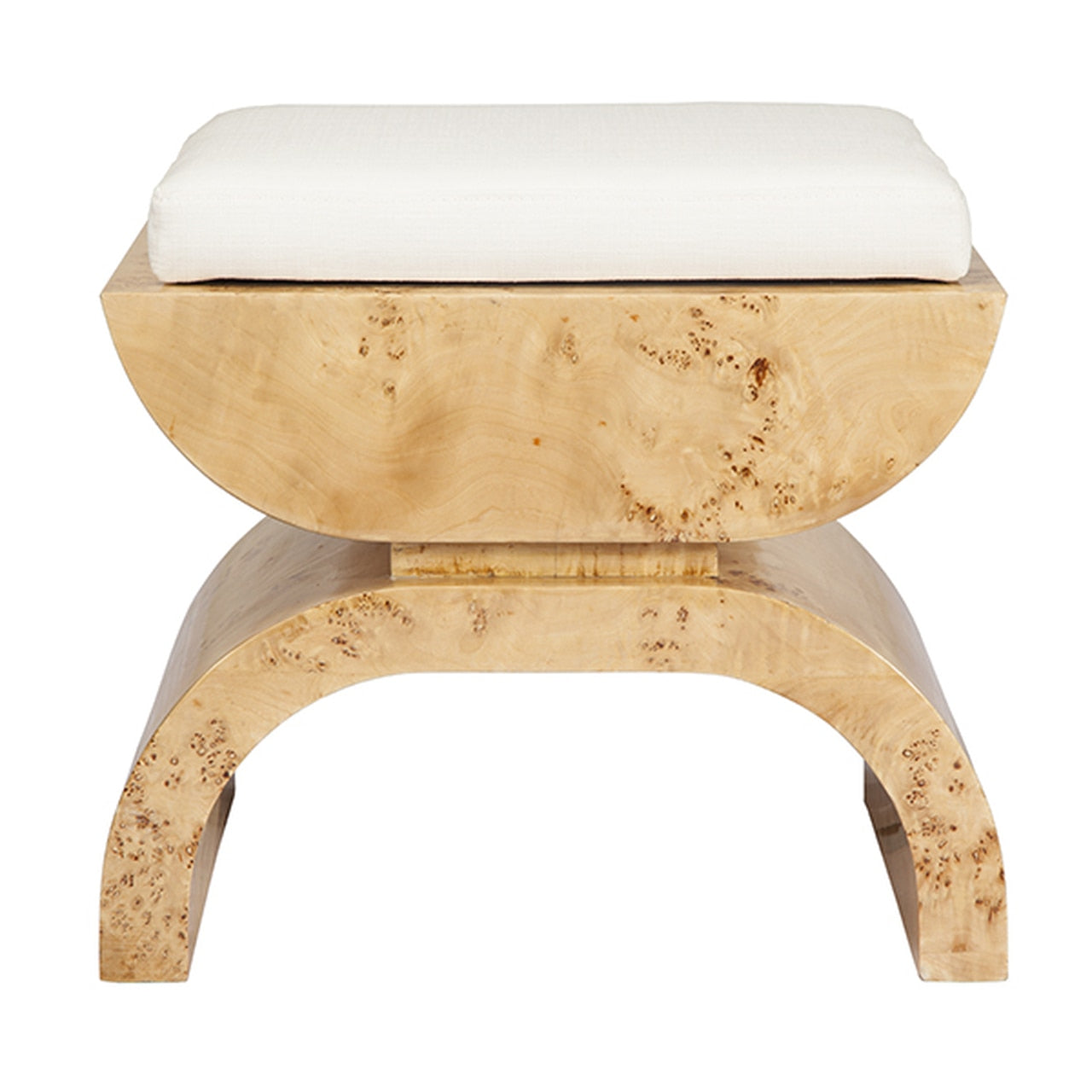 Worlds Away Biggs Burl Wood Stool