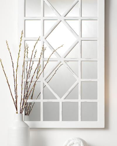 Virginia Mirror In Ivory Painted Wood Lifestyle by JY