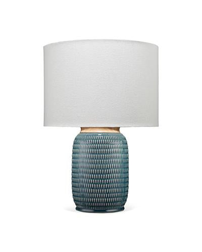 Graham Table Lamp In Blue Ceramic Lifestyle by JY