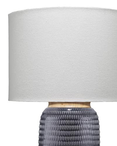 Graham Table Lamp In Dark Navy Ceramic Lifestyle by JY