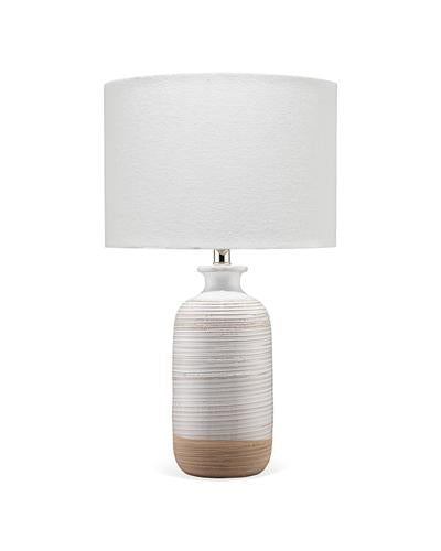 Ashwell Table Lamp In White/Natural Ceramic Lifestyle by JY