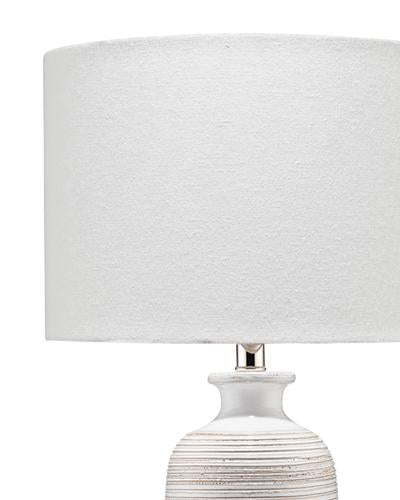 Ashwell Table Lamp In White/Natural Ceramic