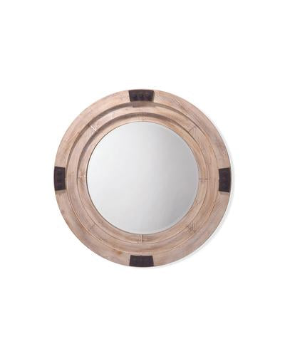 Foreman Mirror In White Washed Wood