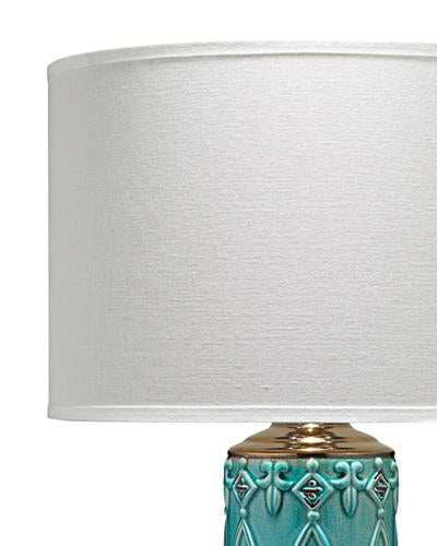 Tabitha Table Lamp In Turquoise Ceramic Lifestyle by JY