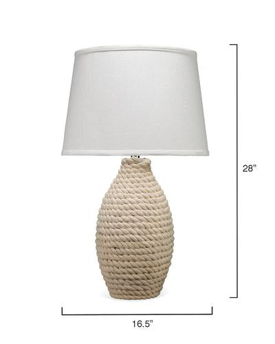Rope Table Lamp With Tapered Shade