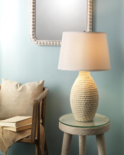 Rope Table Lamp With Tapered Shade Lifestyle by JY