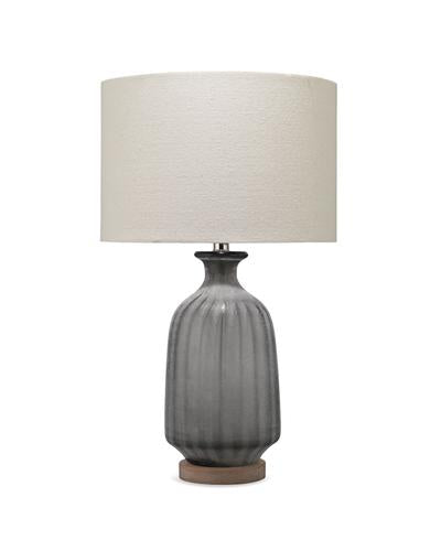 Grey Frosted Glass Table Lamp With Shade Lifestyle by JY