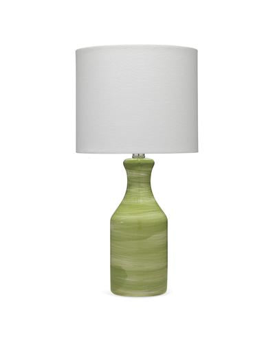 Bungalow Table Lamp With Shade – Green & White Swirl 
Uno Socket