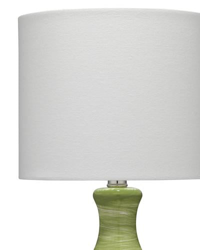 Bungalow Table Lamp With Shade – Green & White Swirl 
Uno Socket