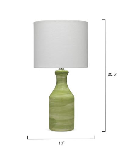 Bungalow Table Lamp With Shade – Green & White Swirl 
Uno Socket