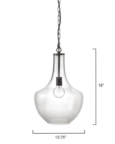 Sutton Pendant In Clear Glass Lifestyle by JY