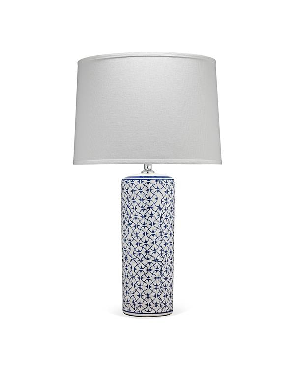 Vivian Table Lamp In Blue & White Ceramic Lifestyle by JY