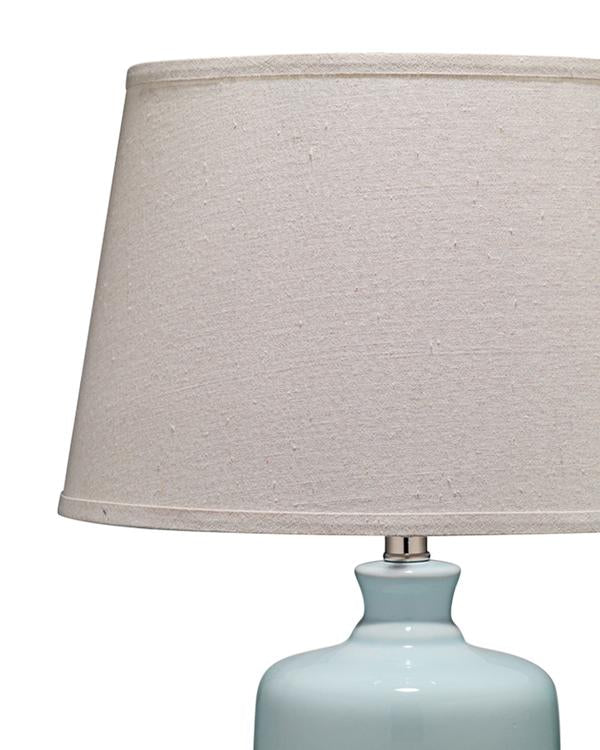 Light Blue Milk Jug Table Lamp With Tapered Shade Lifestyle by JY