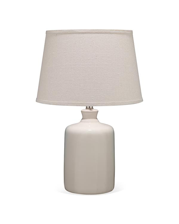 Cream Milk Jug Table Lamp With Tapered Shade Lifestyle by JY
