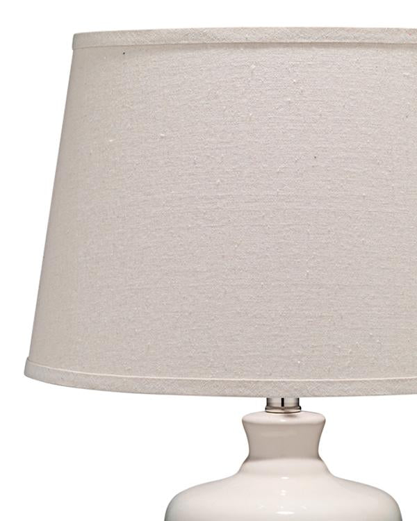 Cream Milk Jug Table Lamp With Tapered Shade Lifestyle by JY