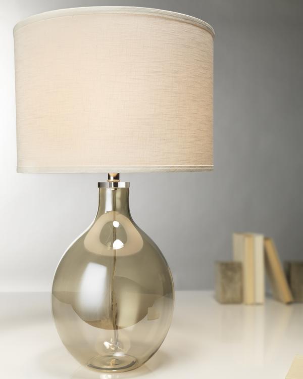 Juliette Table Lamp In Grey Glass Lifestyle by JY