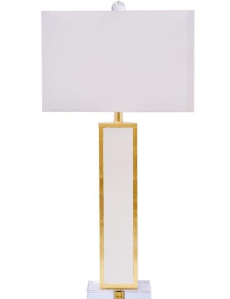 Couture Lighting  Blair Lamp - White with Gold