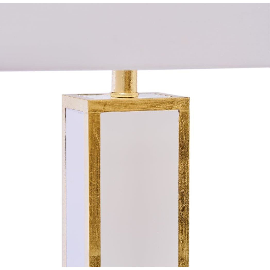 Couture Lighting  Blair Lamp - White with Gold