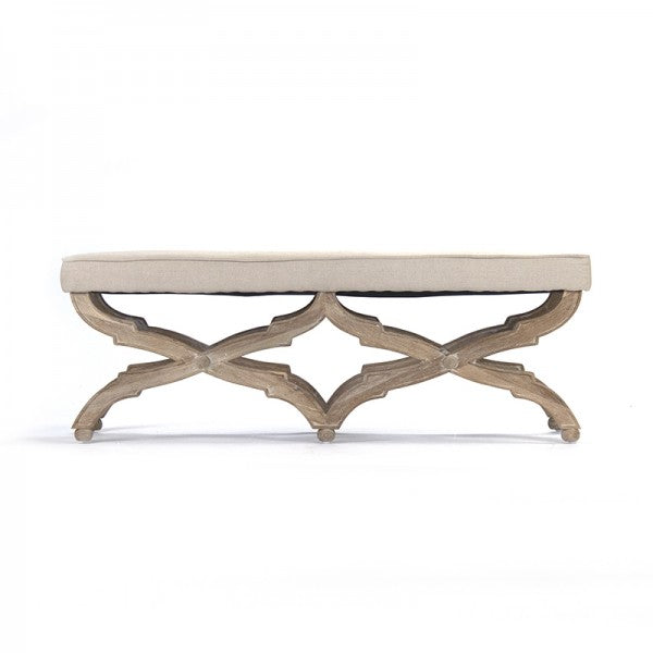 Zentique Crescenzo Bench Natural Linen