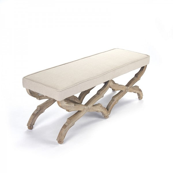 Zentique Crescenzo Bench Natural Linen