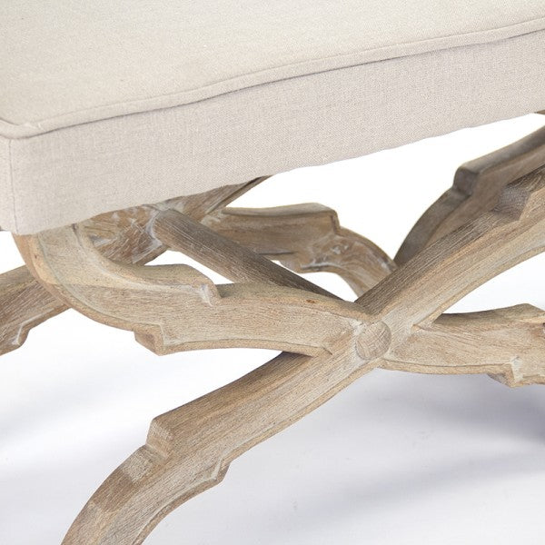 Zentique Crescenzo Bench Natural Linen