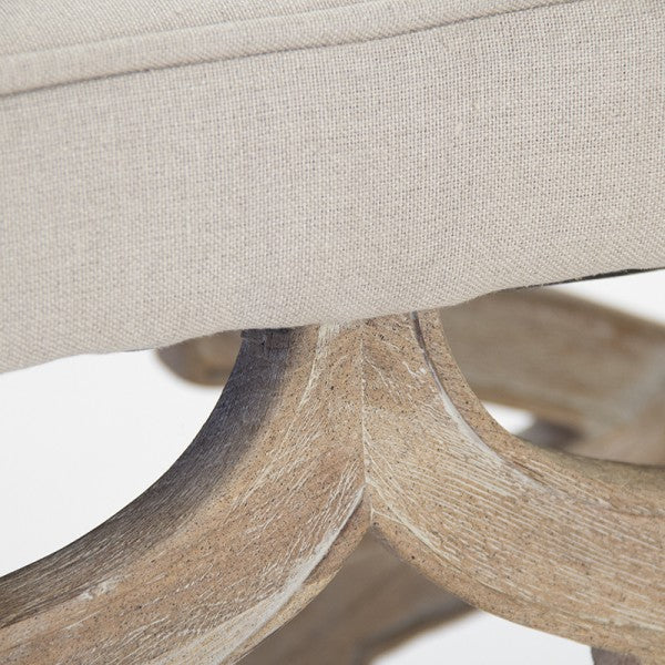 Zentique Crescenzo Bench Natural Linen