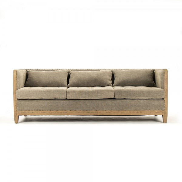 Zentique Vert Deconstructed Sofa Green Moss Linen/Cotton, Jute