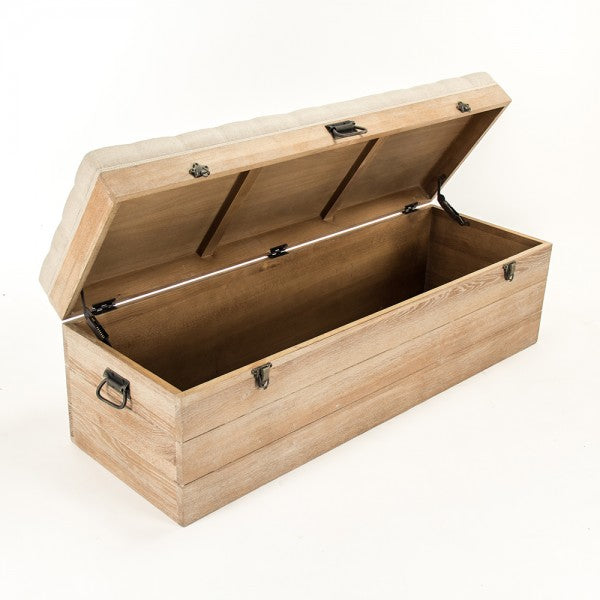 Zentique Stockage Bench Natural Linen