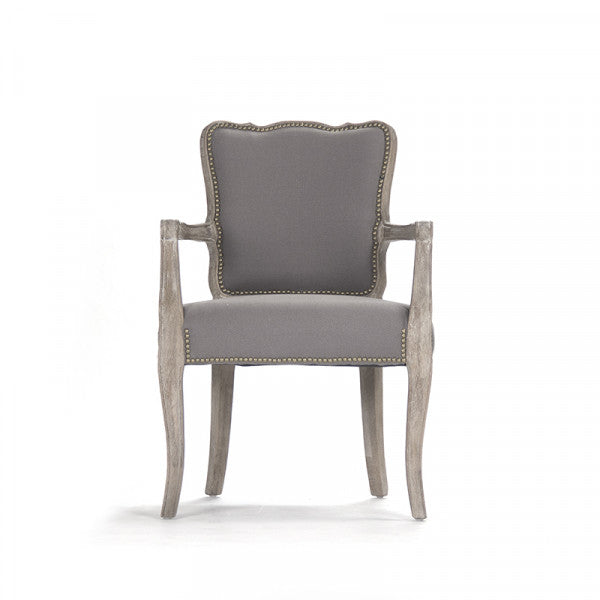 Zentique Elise Arm Chair Grey Hemp