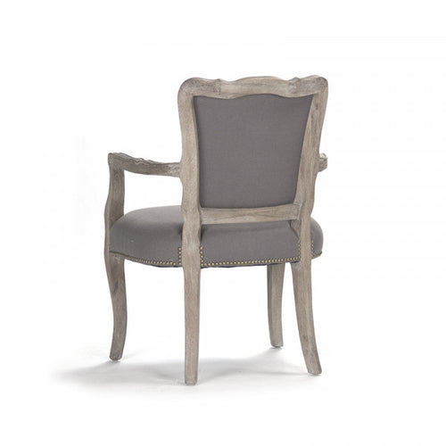 Zentique Elise Arm Chair Grey Hemp