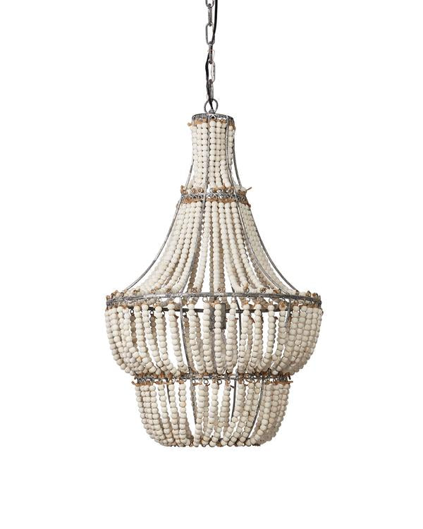 Blanca Chandelier In White Beads Lifestyle by JY