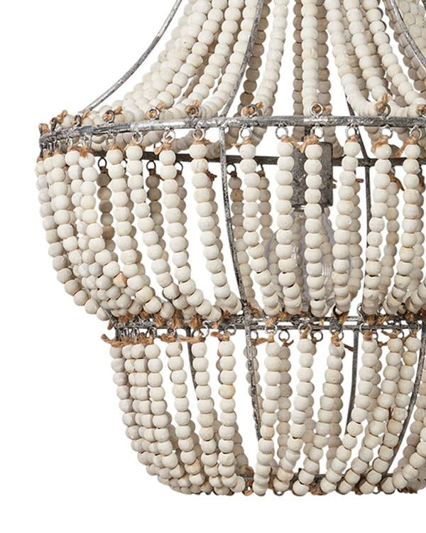 Blanca Chandelier In White Beads Lifestyle by JY