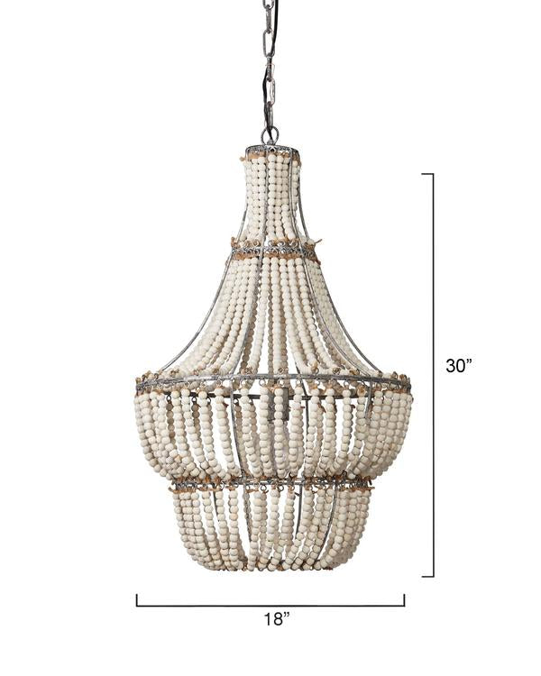 Blanca Chandelier In White Beads Lifestyle by JY