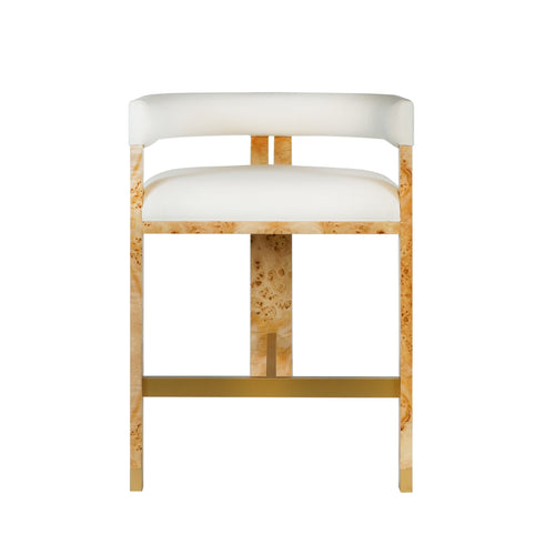 Worlds Away Cruise Counter Stool in Burl Wood