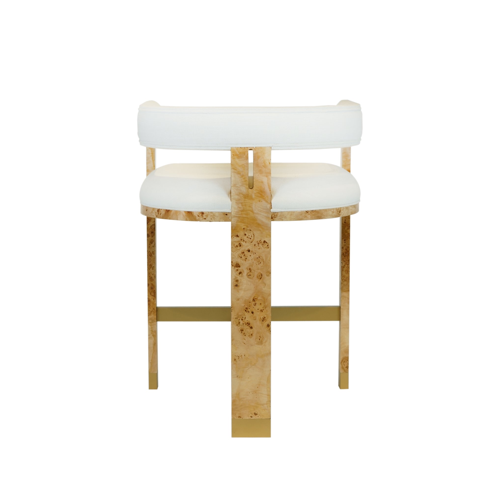 Worlds Away Cruise Counter Stool in Burl Wood