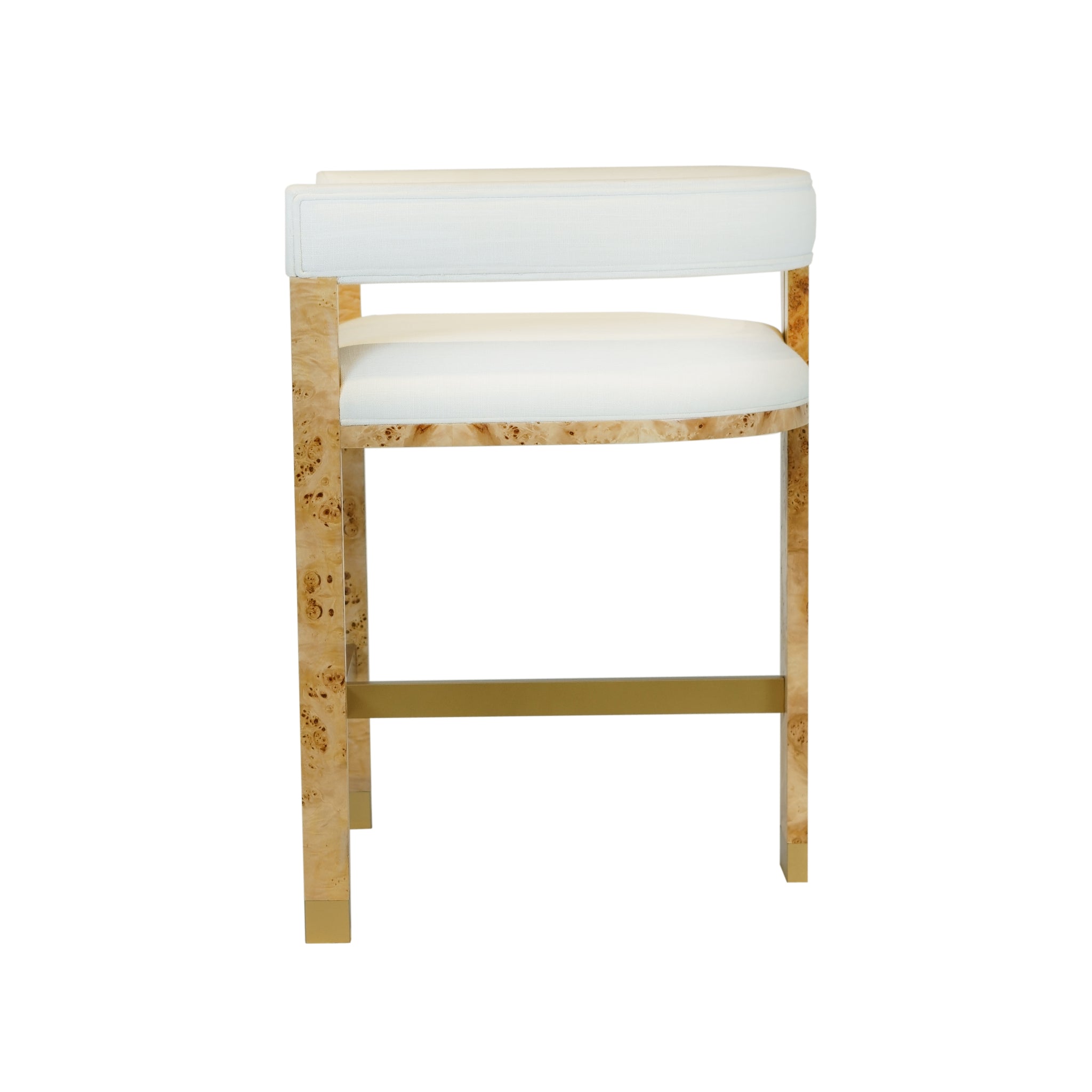 Worlds Away Cruise Counter Stool in Burl Wood