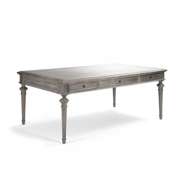 Zentique Nadine Dining Table Limed Grey Oak