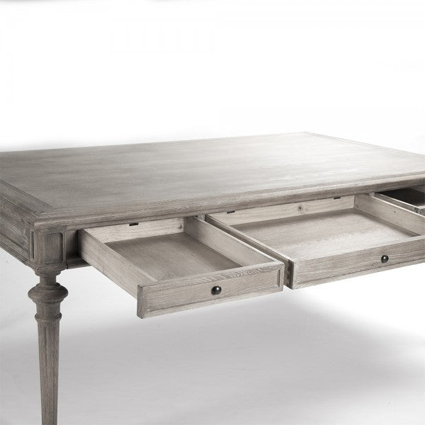 Zentique Nadine Dining Table Limed Grey Oak