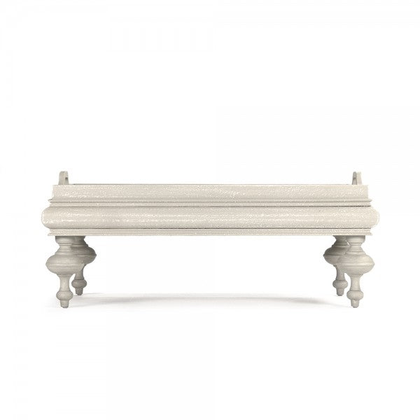 Zentique Lara Coffee Table Distressed Ivory