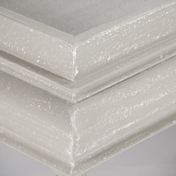 Zentique Lara Coffee Table Distressed Ivory