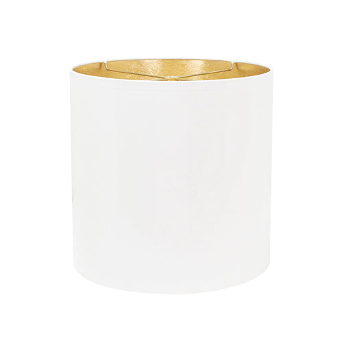 Couture Lamps 13x13x13"H White Lacquer Shade With Gold Lining