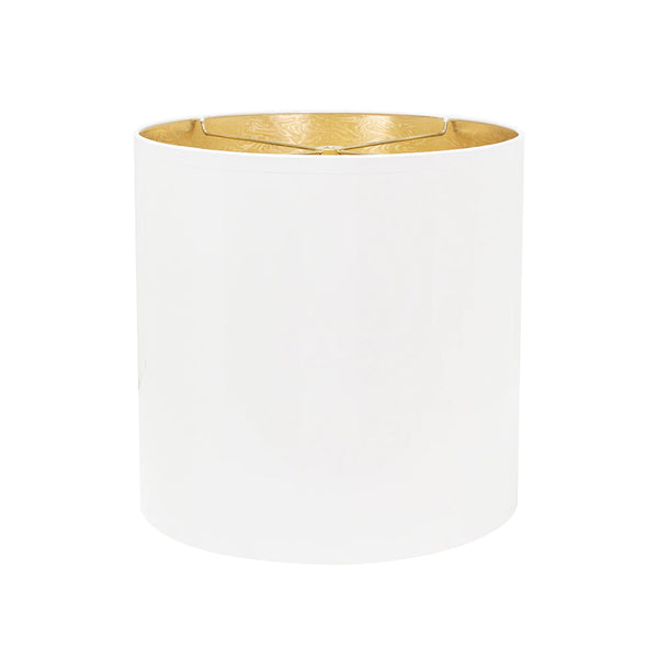 Couture Lamps 13x13x13"H White Lacquer Shade With Gold Lining